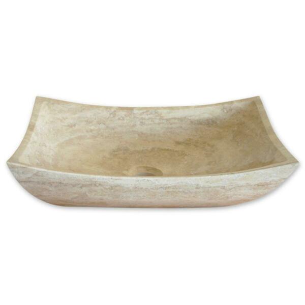 Eden Bath Deep Zen Sink- Beige Travertine EB_S011BT-P